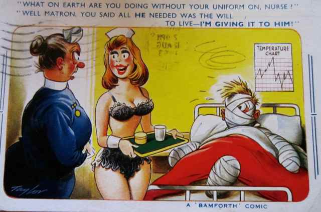 Saucy Nurse postcard