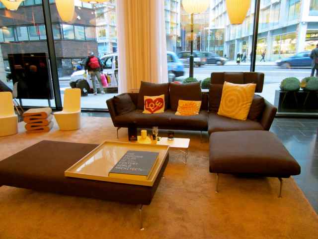 sofa in Citizen M bar