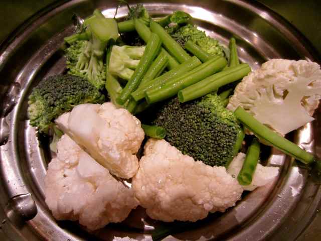veg in colander