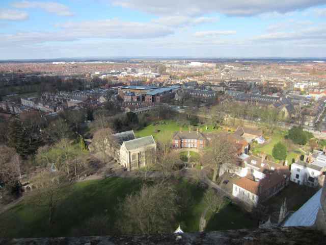 Views from the top of York Minster