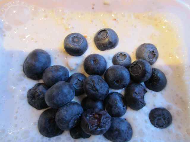 Blueberries on breakfast