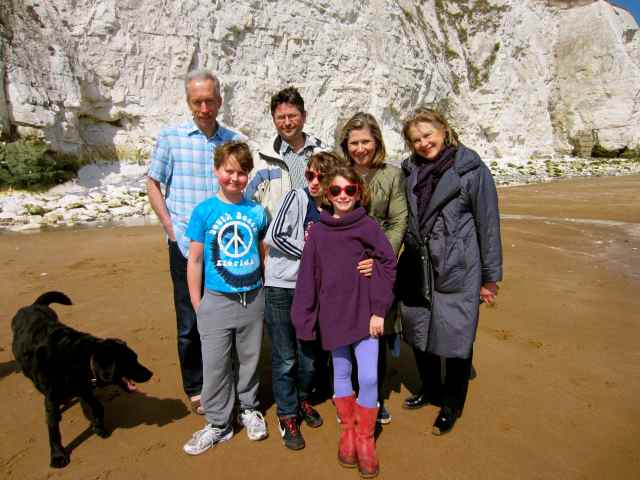 Family on the beach