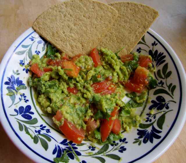 guacamole and oatcakes