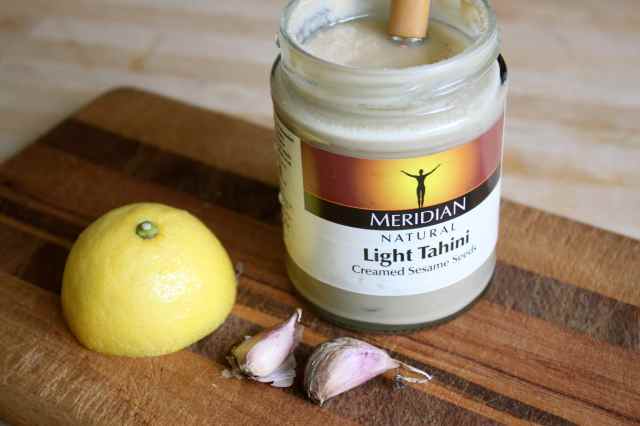 tahaini. lemon and garlic