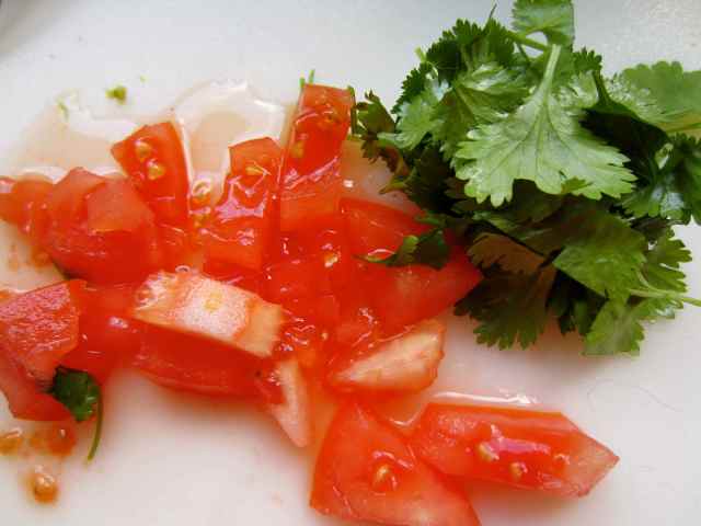 tomatoes and coriander