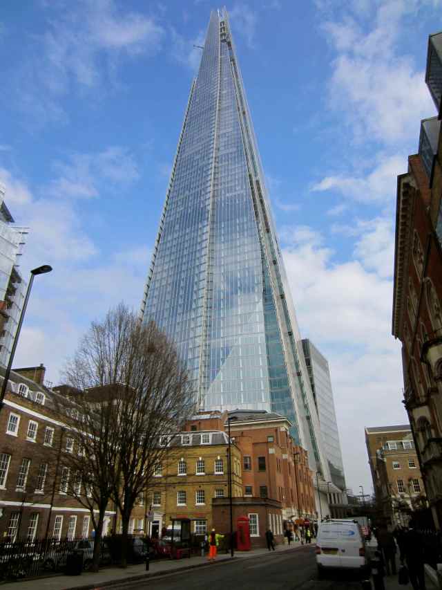 Walking up to The Shard
