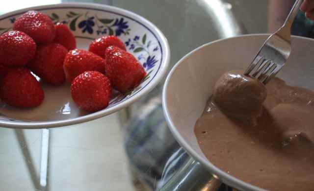 chocolate and strawberries