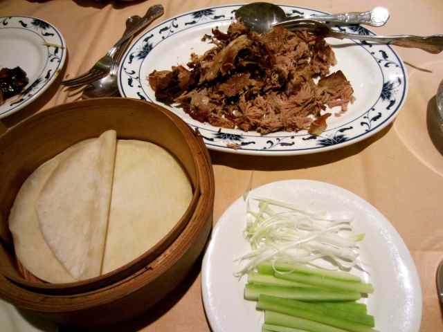 Crispy duck pancakes