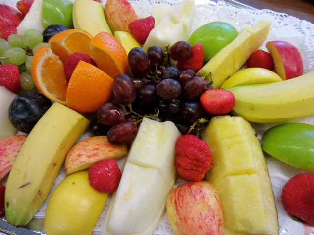 Fruit platter close up