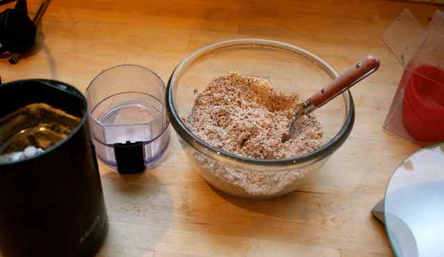 ground cacao and cashews