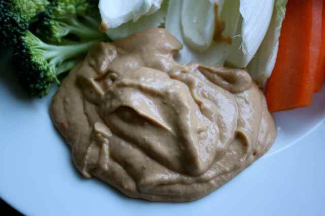 Guacamole with tahini dip