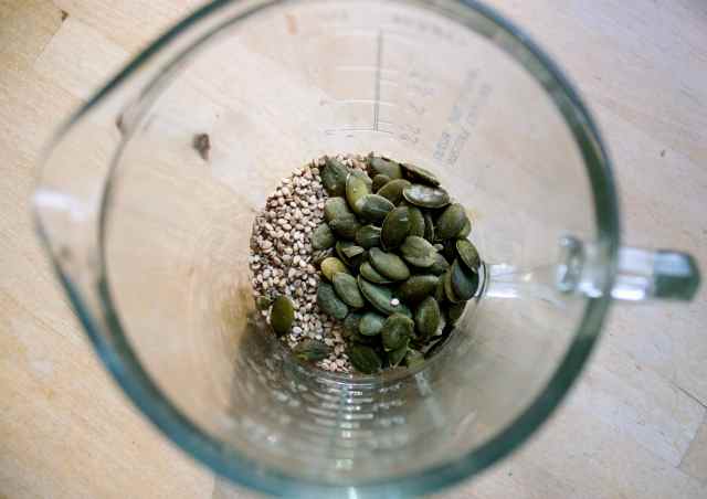 pumpkin and sesame seeds