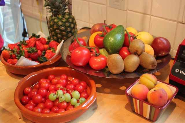 Fresh fruits and vegetables