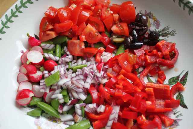 making salad 9-6-13 1