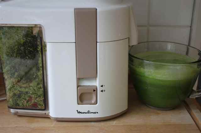 making the green juice
