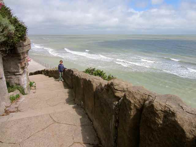 Walking up to the cliff top