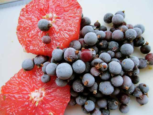 grapefruit and blackcurrants