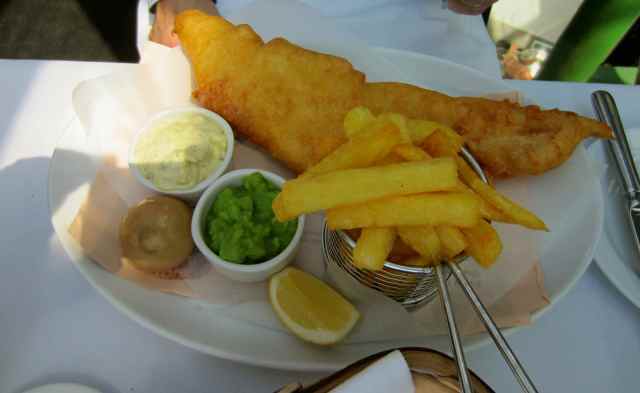 Roast fish and chips