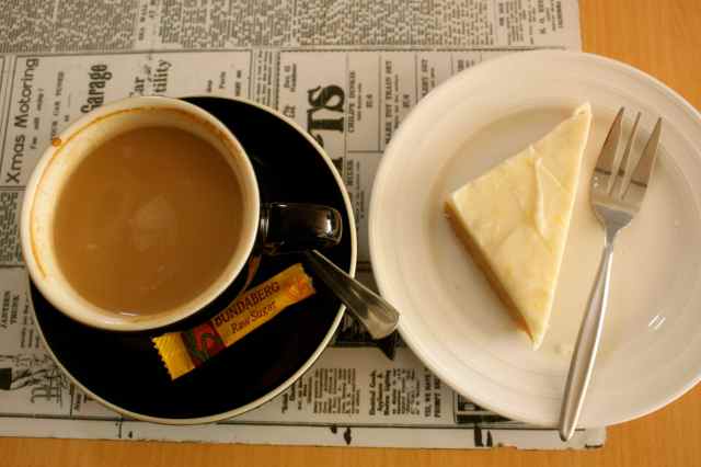 coffee and lemon slice