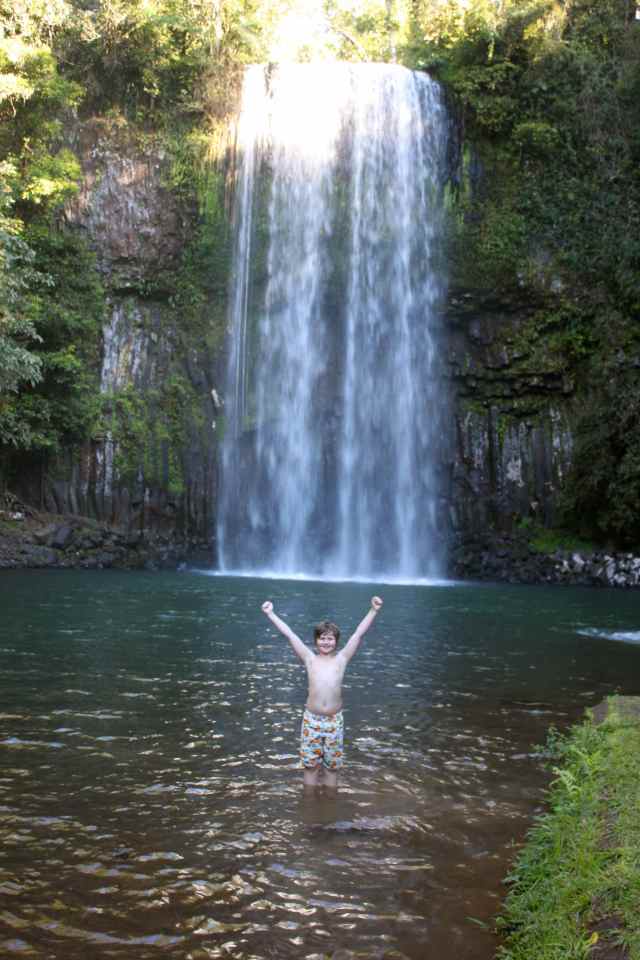 Harvey in Millaa Millaa Falls