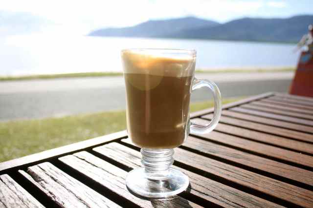 Latte by the sea
