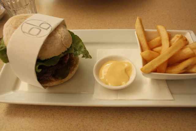 Wagyu burger and chips