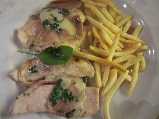 chicken escaloppe and fries