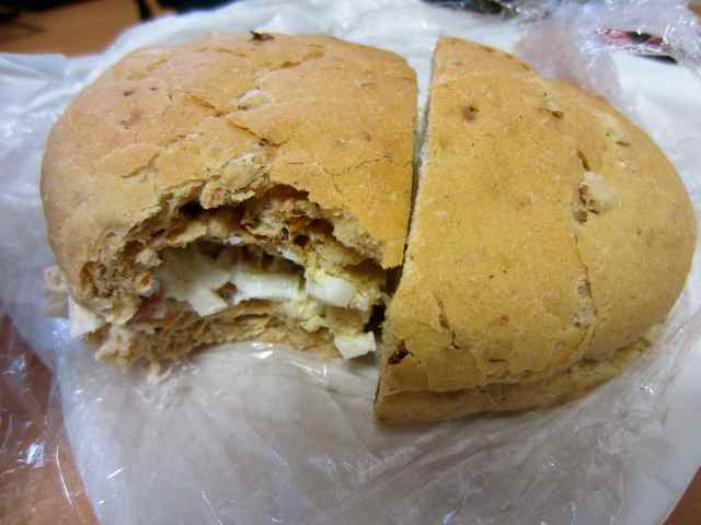 egg and bacon mayo bap