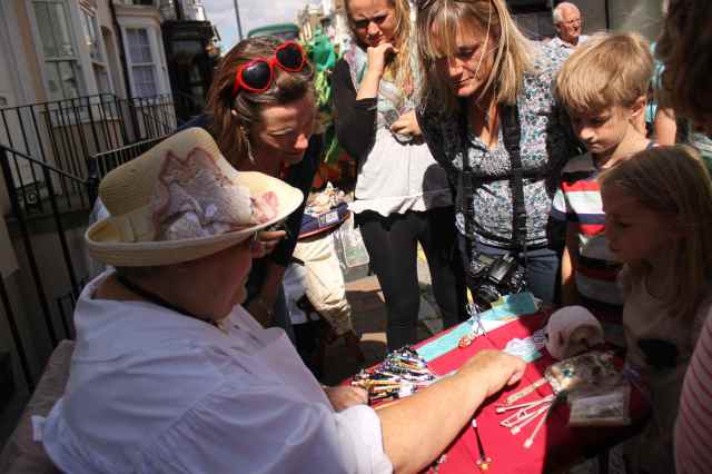 watching lace making