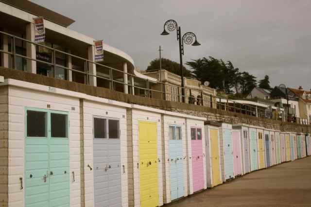 beach huts, Lyme Regis