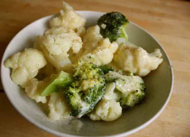 broccoli and cauliflower cheese