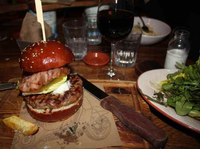 Burger at Jamie's Italian