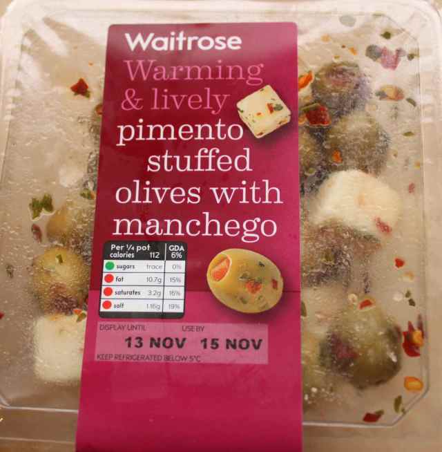 olives with Manchego