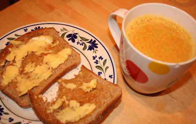 chicken soup and toast
