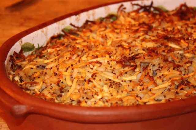 Cow Crumble in dish