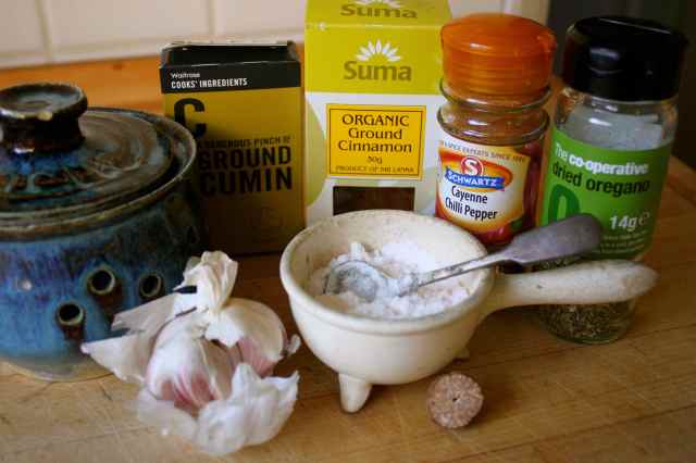 Home made Fajita mix ingredients