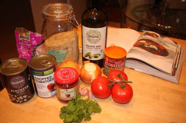 ingredients bean chilli