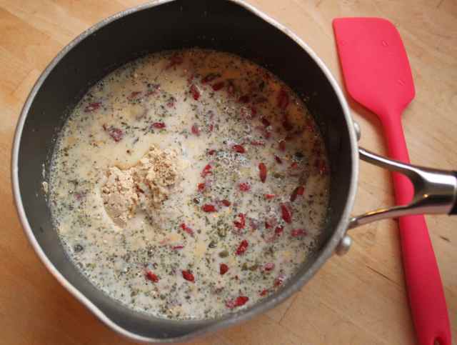 porridge with milk added