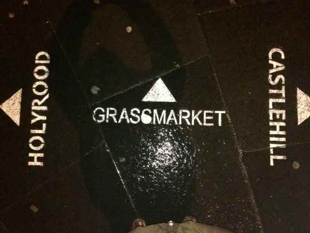 street signs on pavement