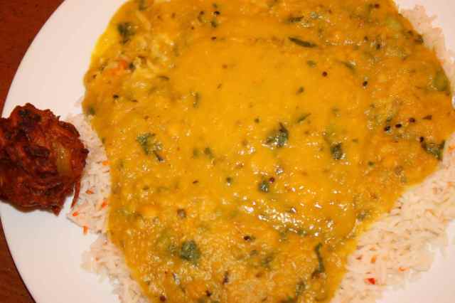 Tarka Dahl and rice