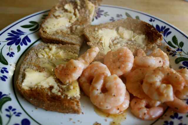 toast and prawns