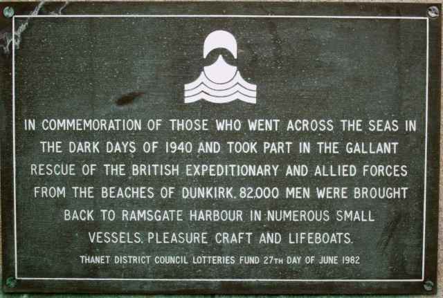 commemoration plaque in Ramsgate