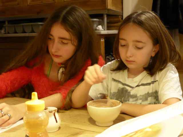 I and D making hot chocolate