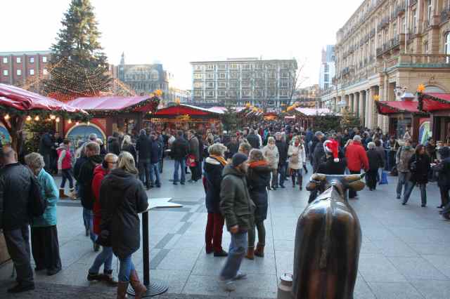 looking out at market
