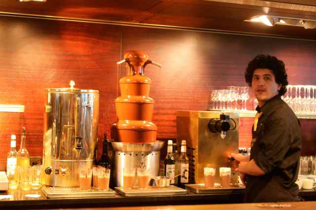 making hot chocolates