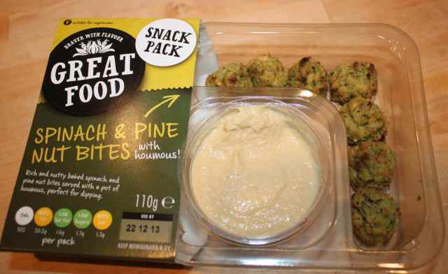 Spinach and pine nut bites