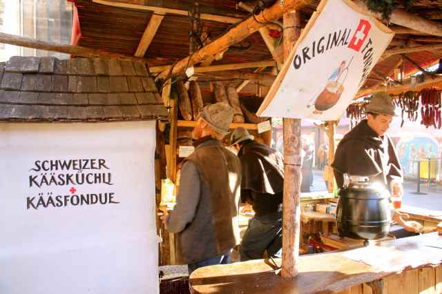 Swiss fondue stall