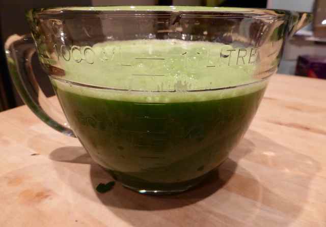 green juice in jug