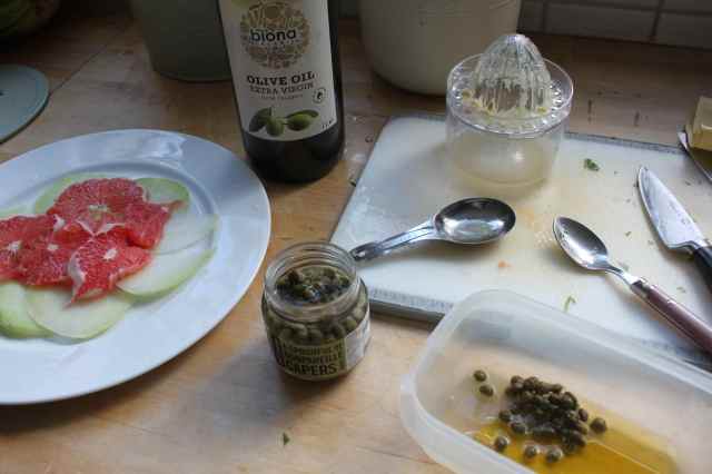 making kohlrabi salad