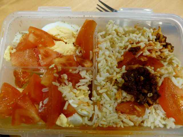 rice and tomatoes and harissa
